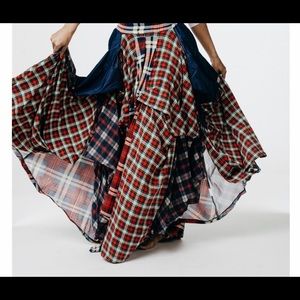Bella Boho Damsel Plaid Flannel Skirt